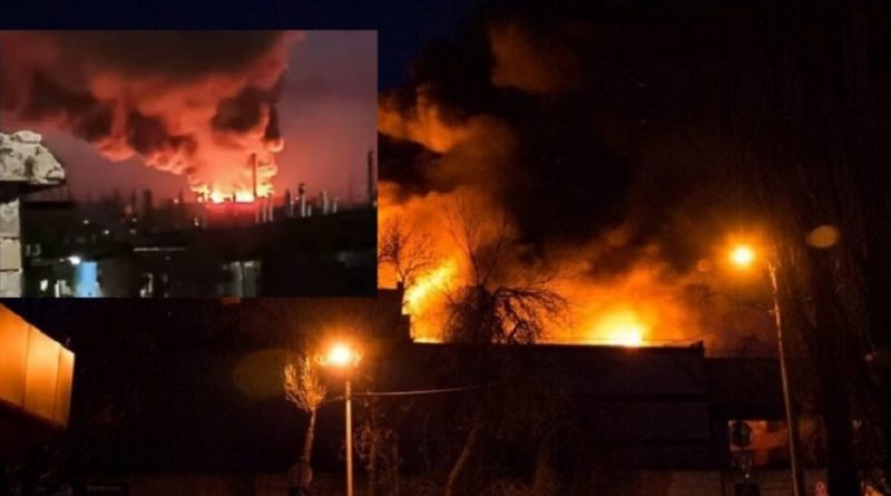 У Донецьку горить військова база найманців РФ: пожежу не можуть загасити кілька годин, чутні вибухи (Відео)
