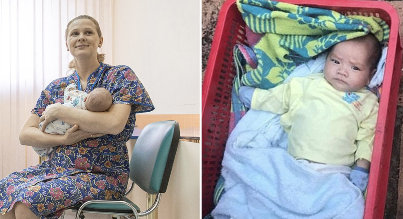 Петро прийшов до лікарні до дружини, щоб відвідати її перед випискою. Дружина сиділа на ліжку і годувала дитину грудьми. -Танечка, дай же мені на дочку подивитись! Петро нахилився до дитини, але дружина махнула рукою в інший бік. -Так он же вона! Лежить і губи підтискає, як твоя мама, не дарма все ж таки її ім’ям назвали. Петро здивовано завмер і повільно обернувся у бік, який вказувала дружина. Там справді лежала донька. -Так, я не зрозумів. А то тоді хто? Чому ти чужу дитину годуєш? Петрові це не сподобалось.