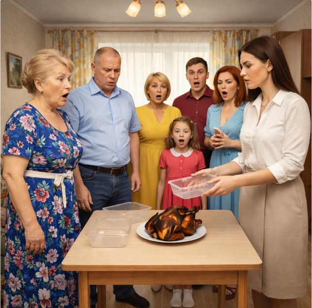 Чоловік заявив: Ти мене об’їдаєш, харчуйся сама! — але на ювілеї свекрухи він завмер, коли я винесла до столу частування за його рахунок…