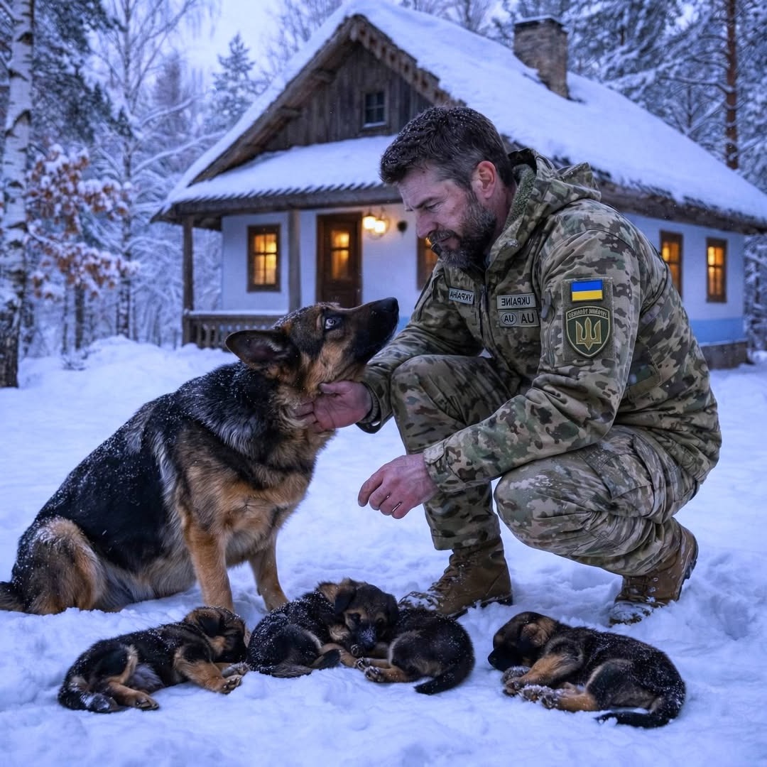 З цуценятами цієї собаки була справжня біда — та поява ветерана змінила все