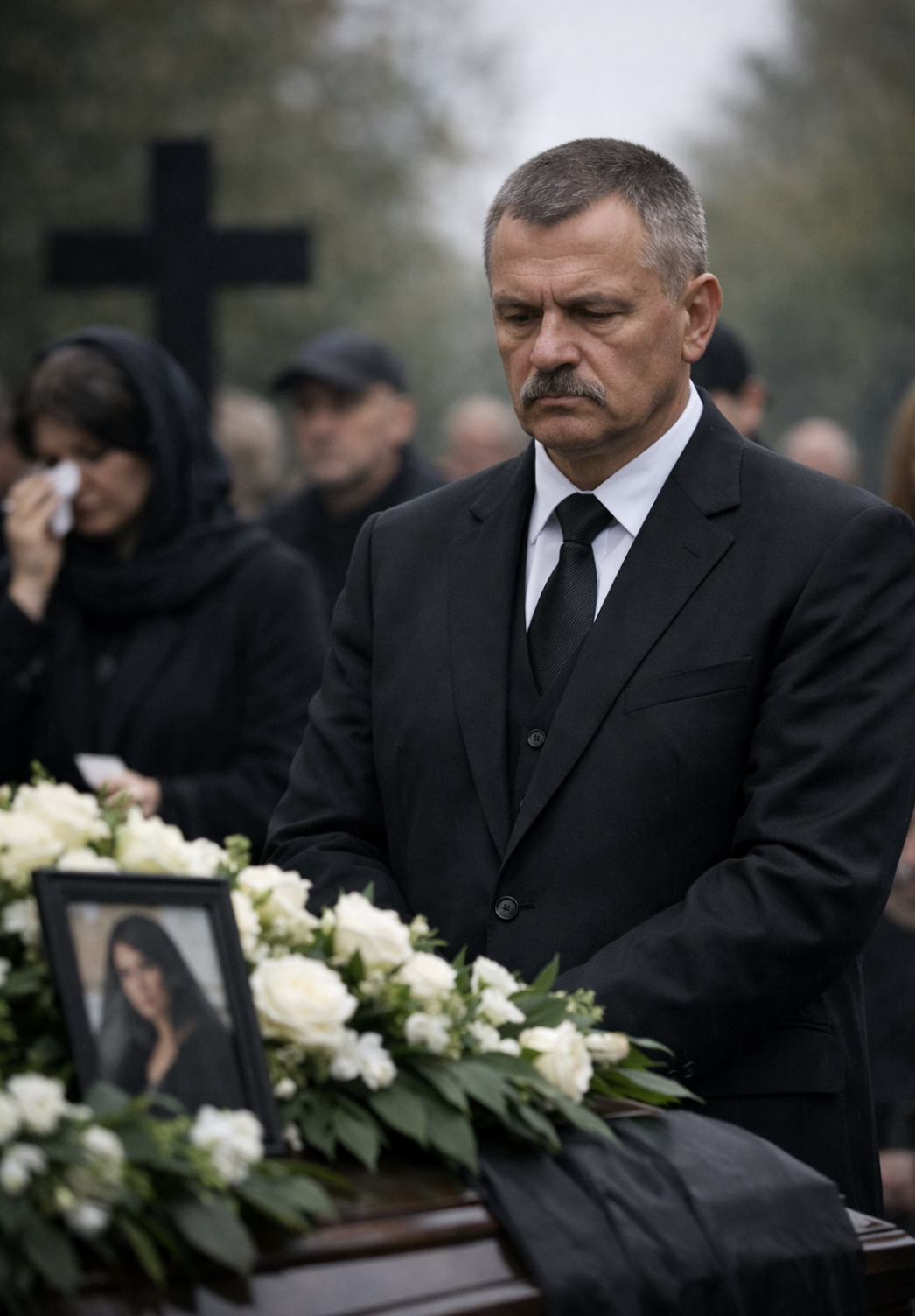 У день “похорону” дружини Федір не проронив жодної сльози. — Ти поглянь, я ж казала — він не кохав Зіну, — шепотіла Тося на вухо своїй сусідці . — Тихіше, — Яка тепер різниця? Діти ж при живому батькові сиротами залишилися.