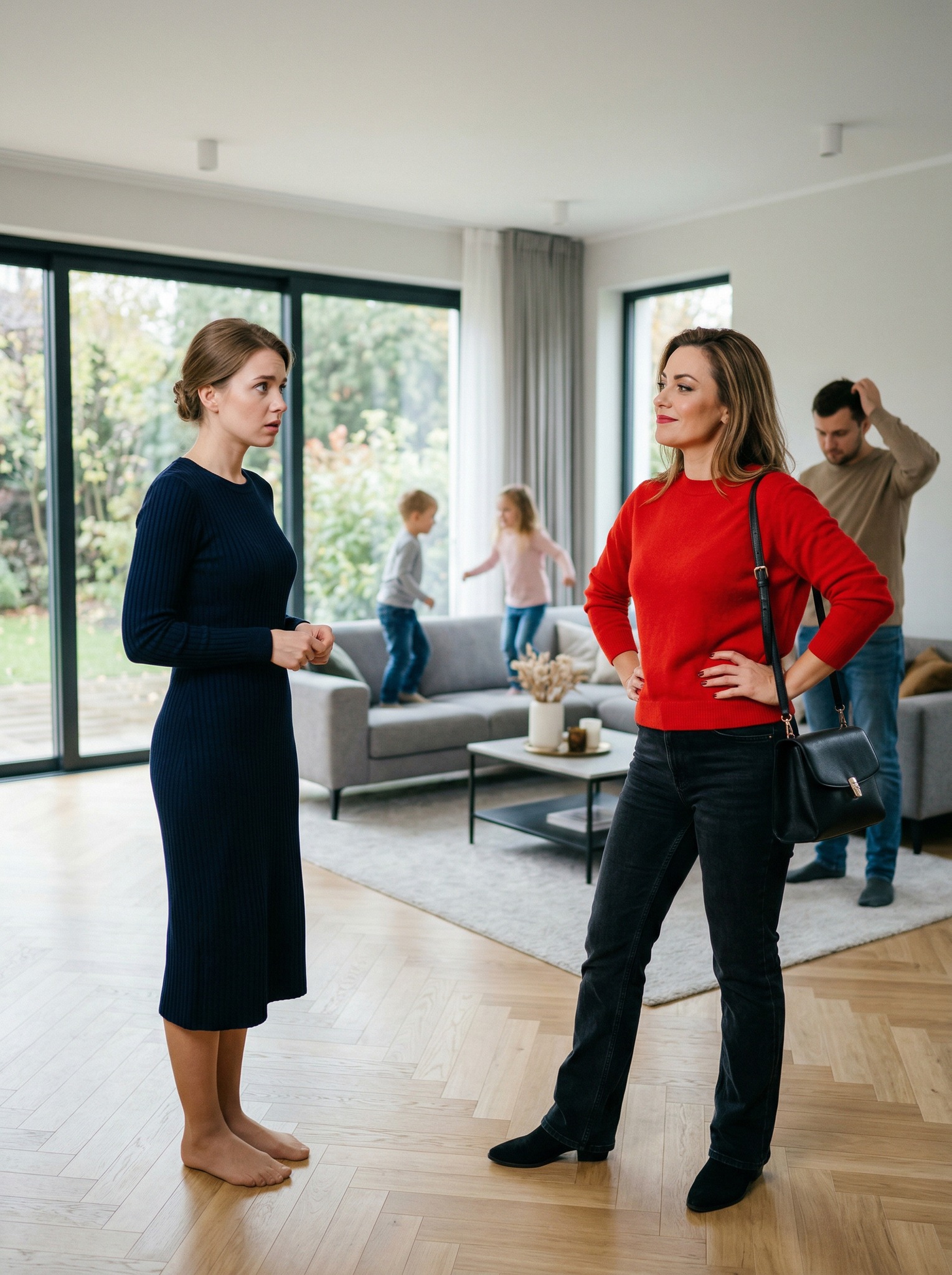 Мої вітання! — мовила зовиця, оглядаючи новий та сучасний будинок брата з невісткою з помітною заздрістю. — Ми тут подумали, раз ви так швидко відбудувалися, то мабуть у вас і місця багато. У нас у квартирі зараз труби міняють, жити неможливо. Ми поживемо у вас пару тижнів.