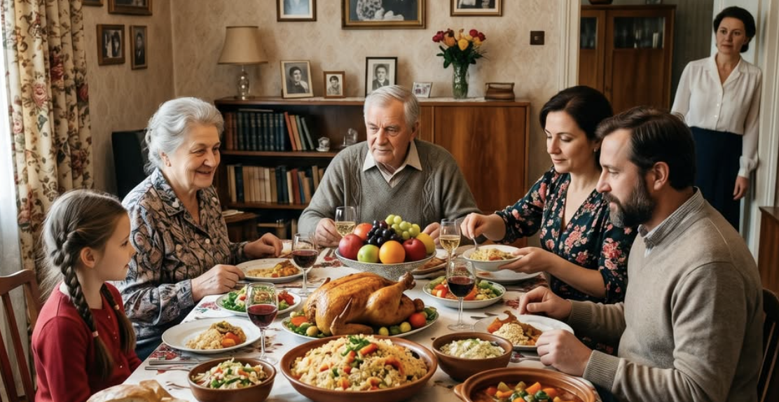 Коли гості почали їсти, Оксана здивовано спостерігала за ними. Вони поглинали все так, ніби ніколи раніше не куштували такої смачної їжі. Особливо їм сподобалися сир і ковбаса, привезені з-за кордону. Увечері жінка заявила, що більше не хоче так святкувати ювілеї в майбутньому….