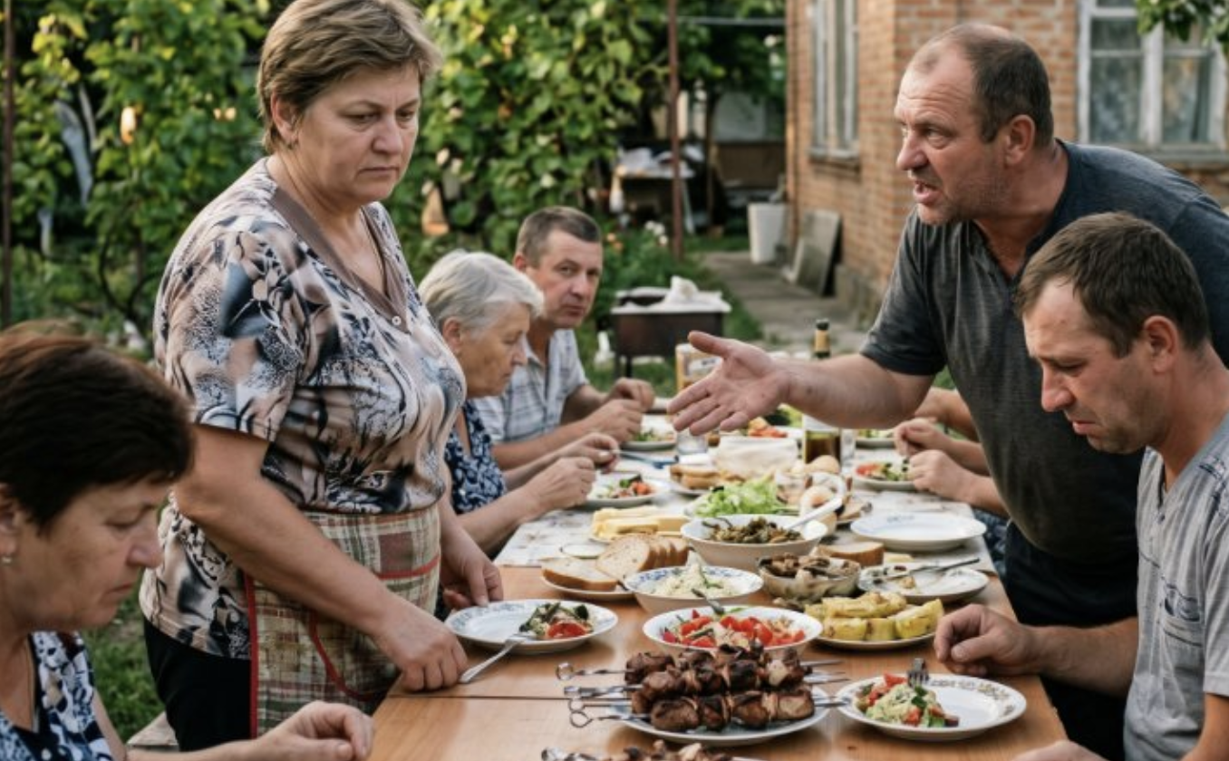 Чоловік зібрав родичів на дачі, щоб відсвяткувати свій день народження. Брат чоловіка весь вечір критикував мою їжу і сказав: «На кому ти одружився?»… …Тридцять п’ять років мого чоловіка, Андрія, ми вирішили відсвяткувати у форматі «сільський шик».