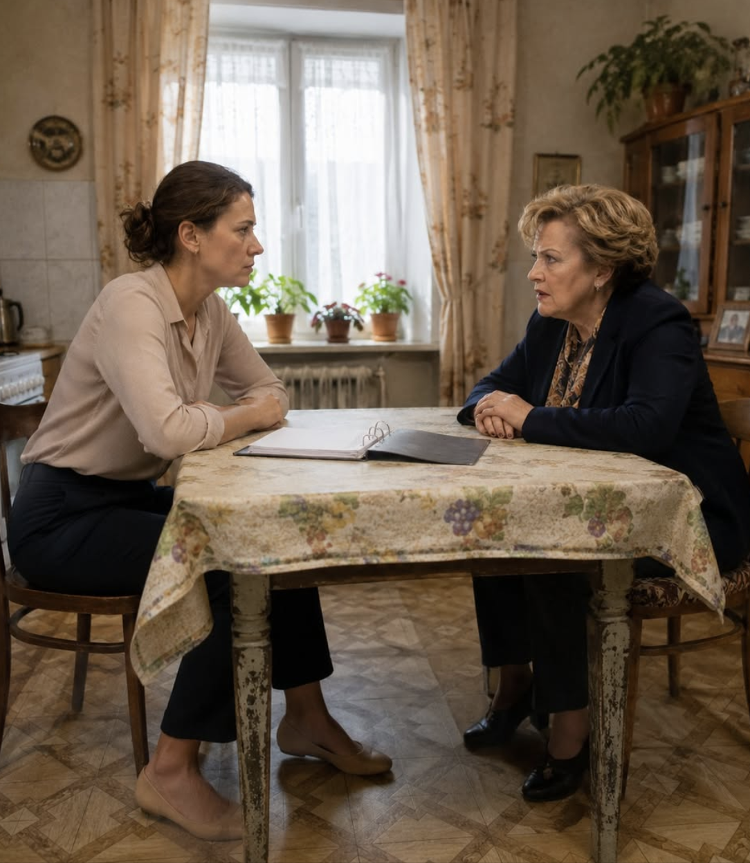 Колишня свекруха прийшла вимагати мою квартиру після розлучення, але я дістала папку, через яку вона вперше заговорила тихіше…