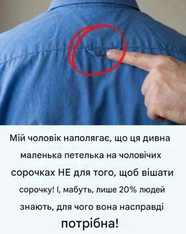 Прихована мета петлі на спині вашої сорочки
